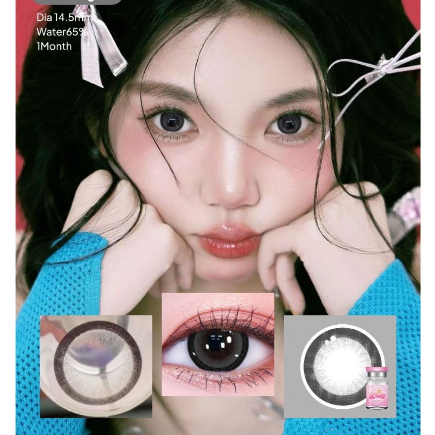 Kissylens รุ่น Gavin ✨ Silicone Hydrogel คอนแทคเลนส์✨ขนาดบิ๊กอายโตมาก✨Gray / Black / Blue