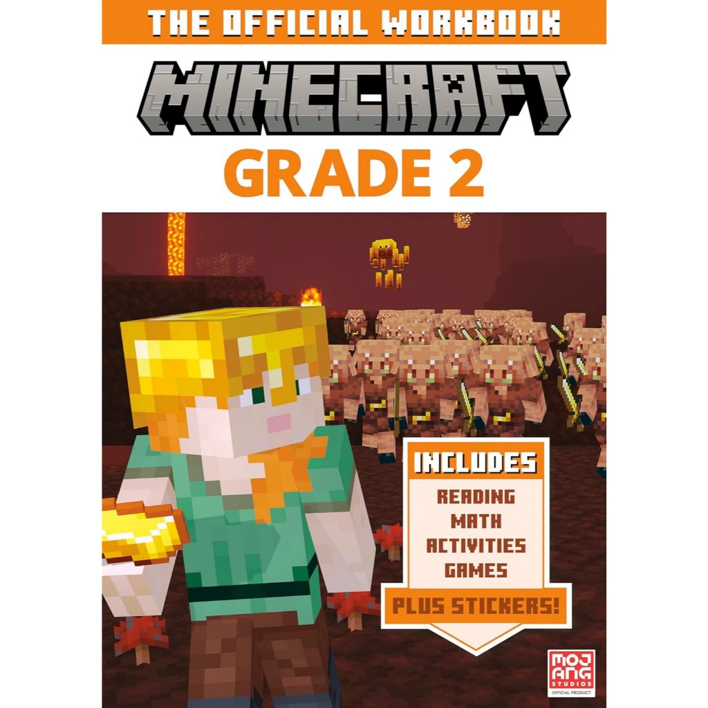 Minecraft Workbook Grade2 [Original ลิขสิทธิ์แท้ 💯]ส่งด่วน🚚 Math Reading Activities Games for Age7-8