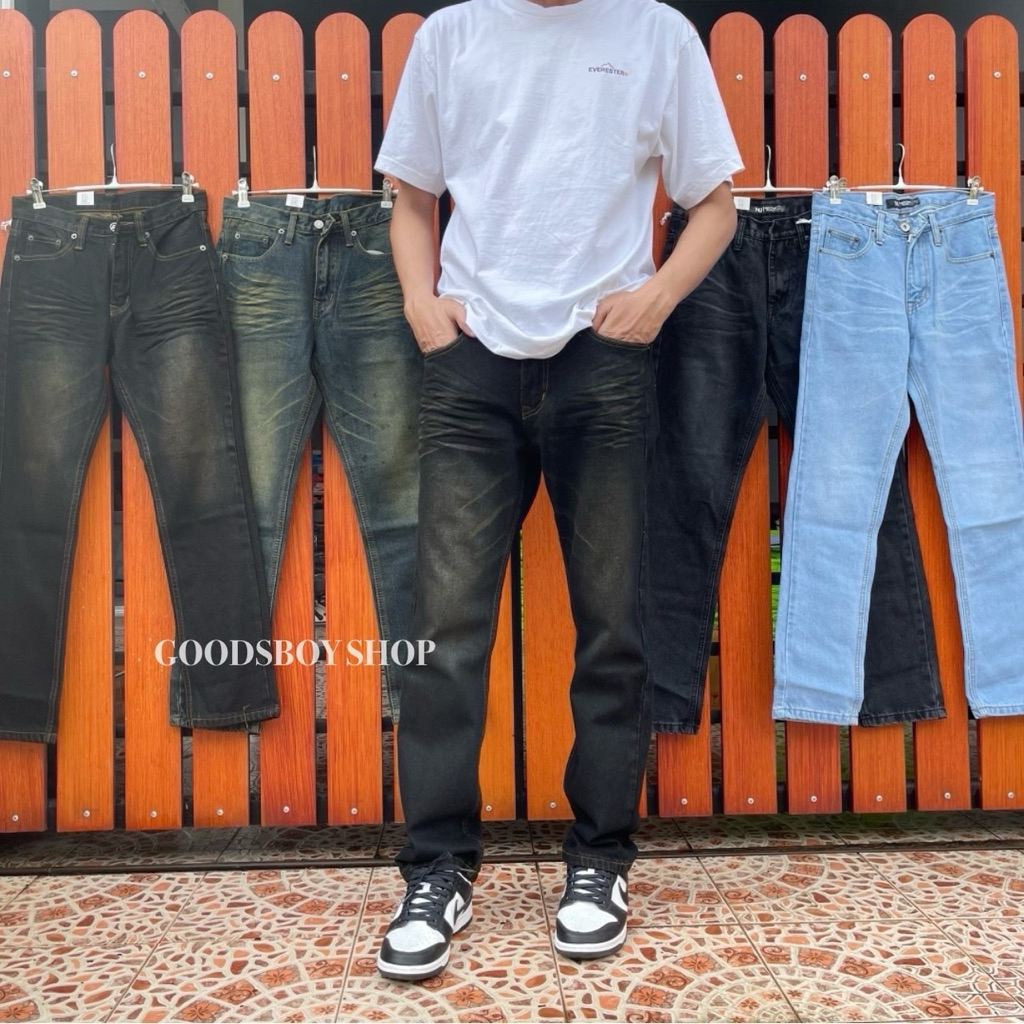 ((รวม))กางเกงยีนส์กระบอกเล็ก(ไม่แต่งขาด)