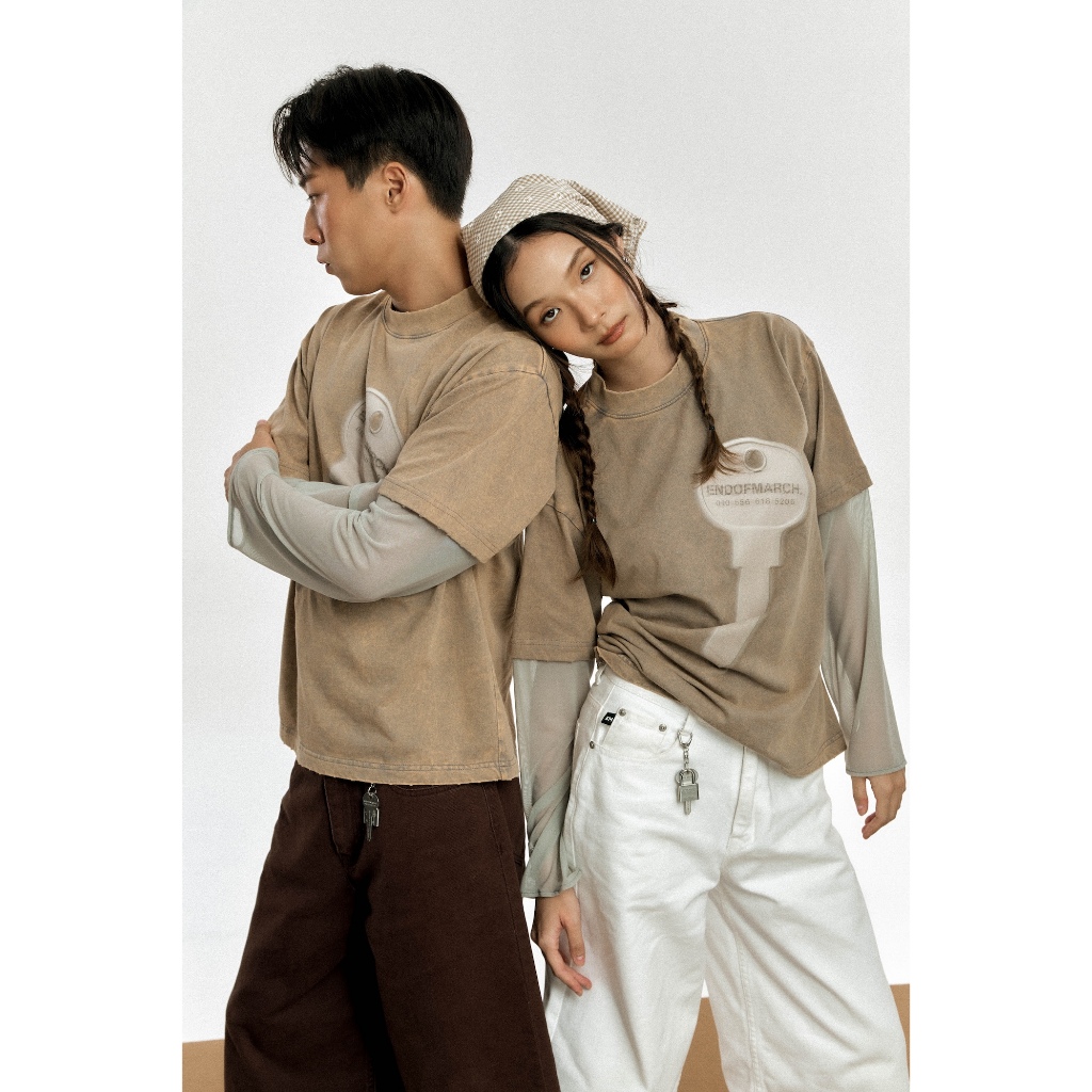 ENDOFMARCH | KEY OVERSIZED TEE เสื้อยืดสกรีนลายกุญแจ ทรง Boxy oversized