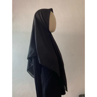 บาวาแต่งเพชรกระจาย ฮิญาบบาวาสีพื้น สวมใส่สบาย ใส่ได้ทุกโอกาส