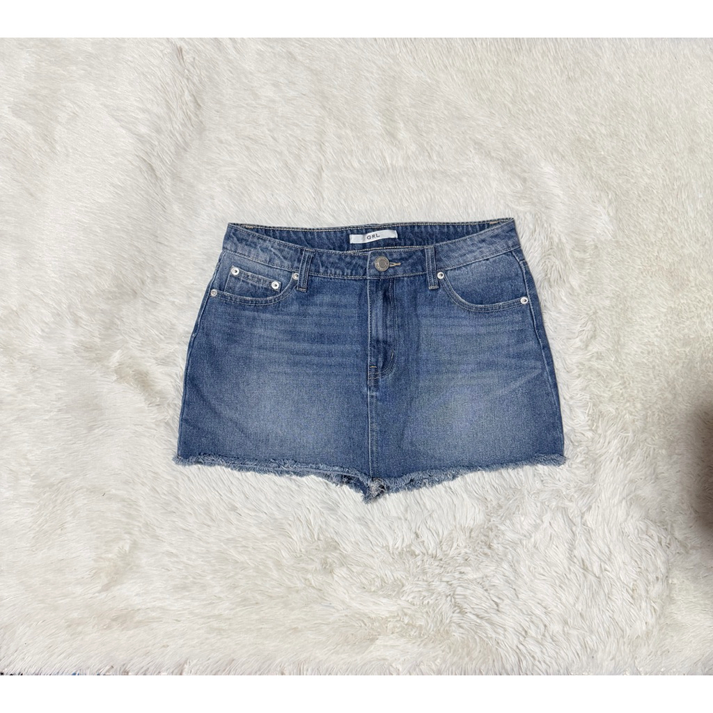 กระโปรงยีนส์สั้น GRL Size M