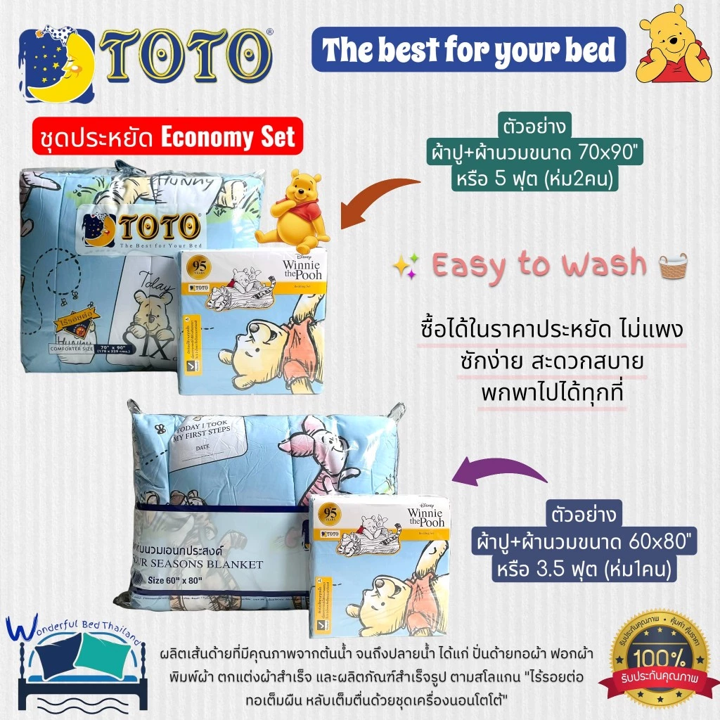 ชุดผ้าปูที่นอนและผ้านวม TOTO ลายโดราเอมอน รุ่น 9601 thumbnail 3