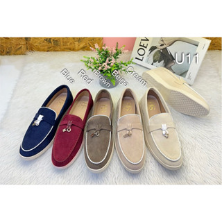 U11โลฟเฟอร์หนังกลับ พื้นซัพพอร์ตอย่างดี กุ้นขอบ เหมาะกับวันช…