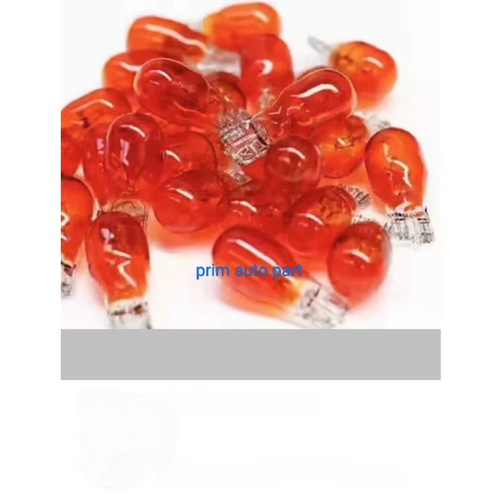 หลอดไฟหรี่สีส้ม  หลอดไฟเลี้ยวสีส้ม T13 /12V/ 10W กดเลือกจำนวน #เลือกจำนวน 1 ชิ้น หรือ 5 ชิ้น หลอดไฟเ