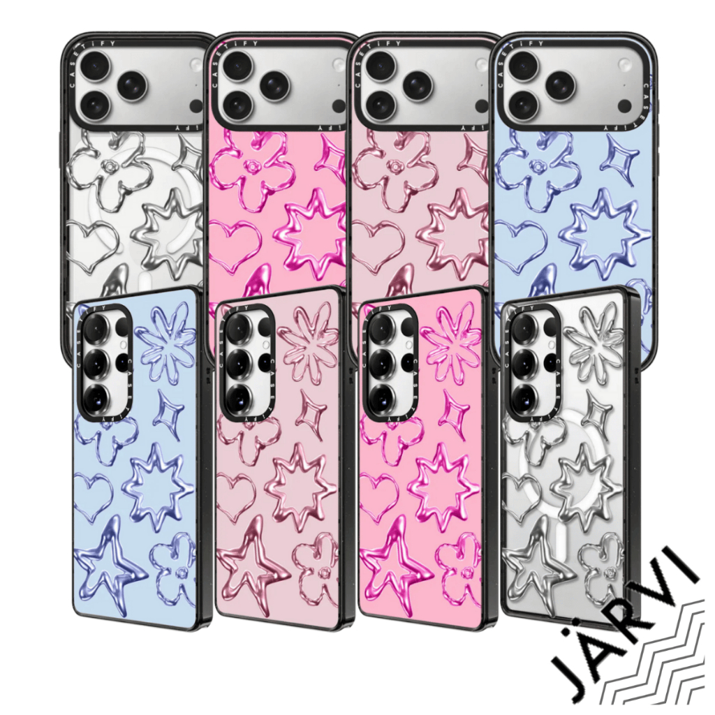 [ส่งด่วน/พร้อมส่ง] CASETiFY | Chrome Doodles CaseColor-Black [Inspo] #For iPhone Samsung #แท้