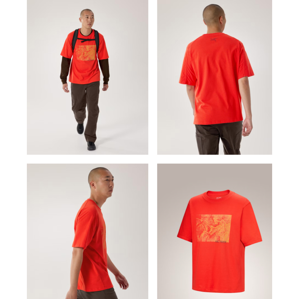เสื้อยืด Arc’teryx Kragg Cotton ลายโลโก้ สี Solaris Multi แขนสั้น สไตล์ลำลอง เท่ เรียบแต่ดูดี สำหรับผู้ชาย - รูปที่ 2