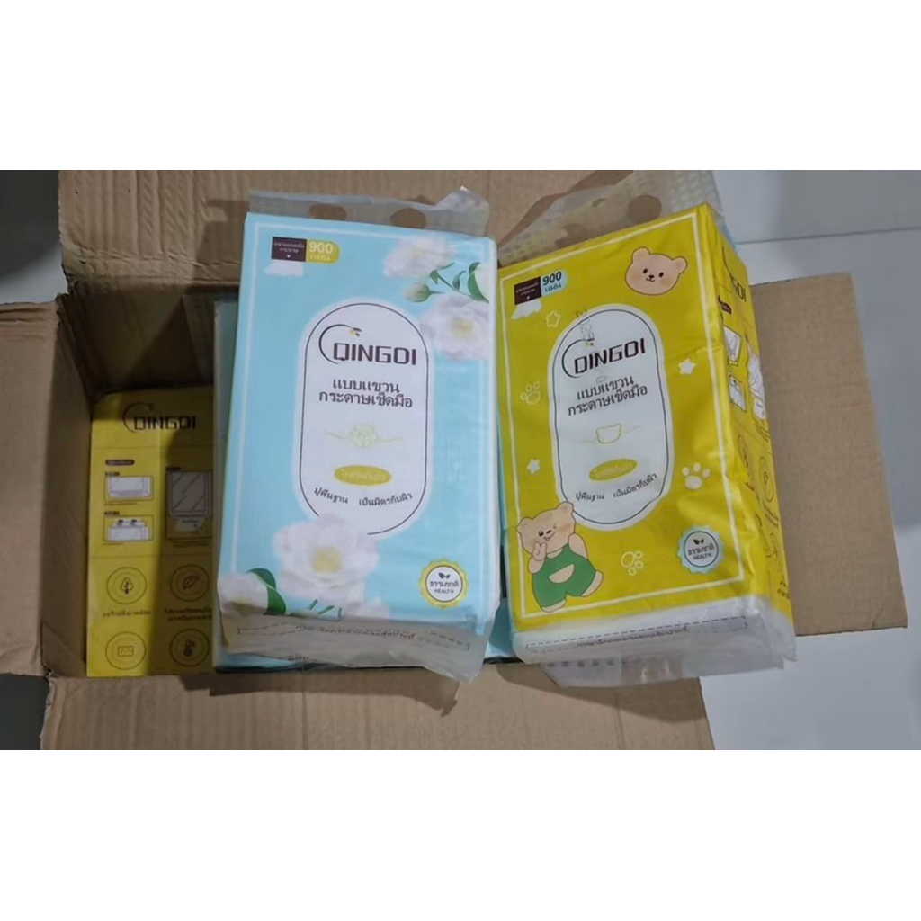 กระดาษทิชชู่ ลายดอกไม้และหมี 1000แผ่น ดีลักซ์ คอมฟอร์ท หนานุ่ม GB/T20808 กระดาษทิชชู่