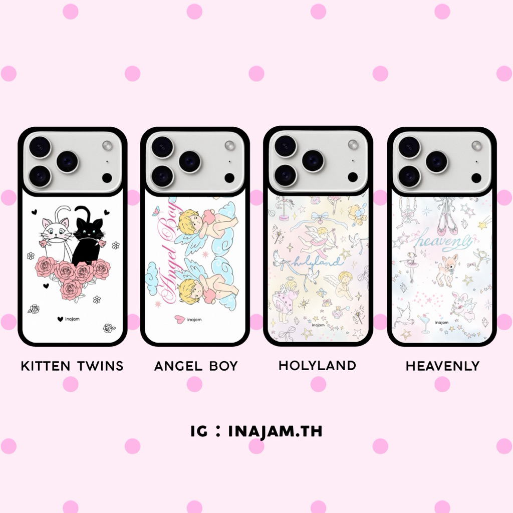 เคสไอโฟนแบรนด์ Inajam Collection Angel Boy | Kitten Twins | Holyland | Heavenly