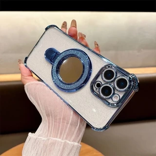 ส่งจากไทย เคสสำหรับ VIVO V70 V60 V60Lite V50 V40 V40PRO เคสกระจกตั้งได้ ขอบสี กันกระแทก กระจก สุดหรู E5