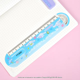 ไม้บรรทัดอะคริลิค 15 ซม. Ruler ไม้บรรทัดตรง ลายการ์ตูนน่ารัก | ไม้บรรทัดทนทาน ไม่หักง่าย | เครื่องเขียน อุปกรณ์การเรียน