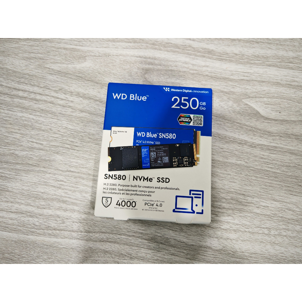 SSD M.2 WD Blue SN580 250 GB **สินค้ามือ2 สภาพดี