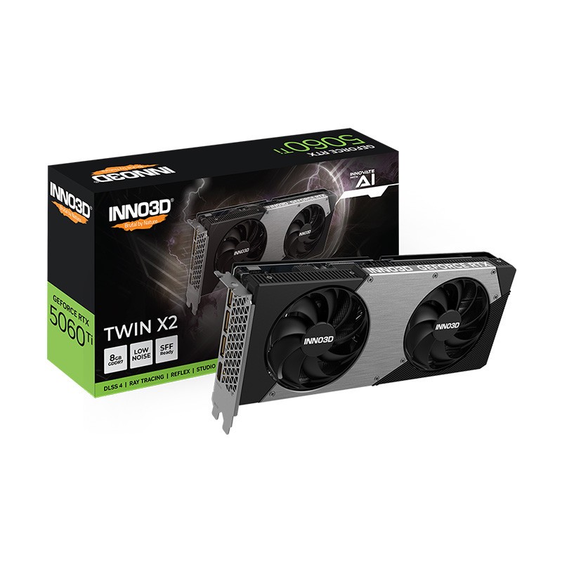 การ์ดจอ (vga) iHAVECPU INNO3D GEFORCE RTX 5060 TI TWIN X2 - 8GB GDDR7 (N506T2-08D7-193075N)