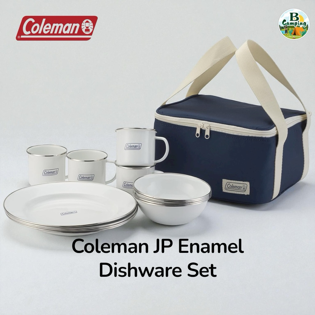 ชุดจาน ชาม Coleman JP Enamel Dishware Set สำหรับ 4 คน 🚀พร้อมส่งทันที