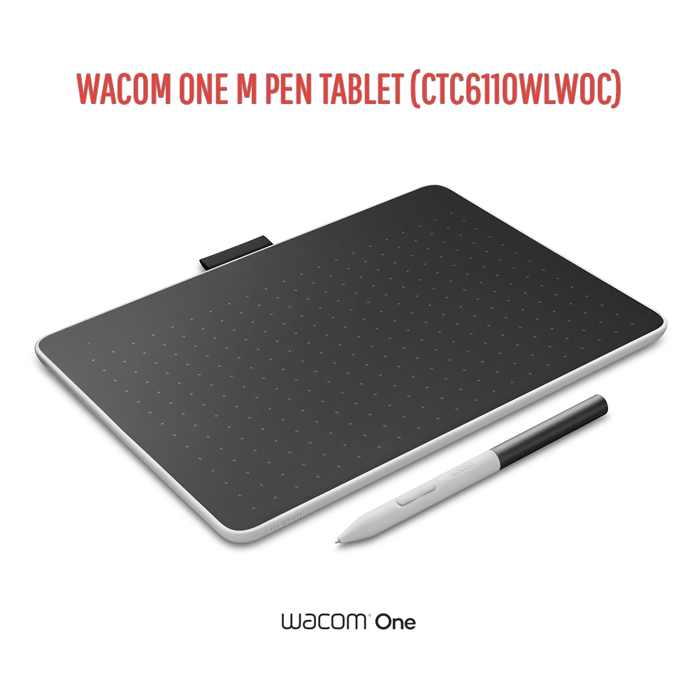 WACOM One M Pen Tablet (CTC6110WLW0C) แท็บเล็ตพร้อมเมาส์ปากกาสำหรับวาดภาพกราฟฟิก