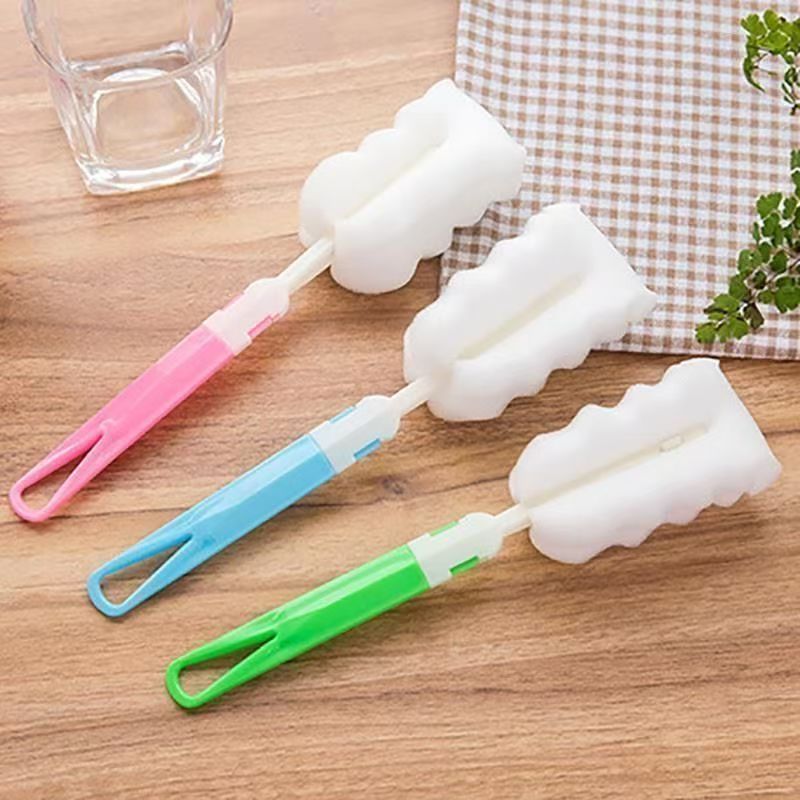 แปรงล้างขวด แปรงฟองน้ำล้างขวดนม Bottle Sponge Brush Baby Milk Feeding Cleaningแปรงล้างขวดนม Washing Cleaner Cup