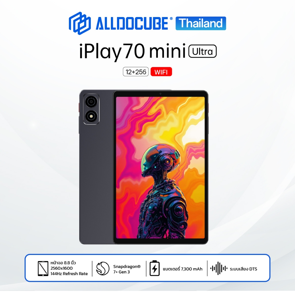[NEW][แถมฟรีเคส+หัวชาร์จ] ALLDOCUBE แท็บเล็ต รุ่น iPlay 70 mini Ultra 12/256 Gb Snapdragon® 7+ Gen 3