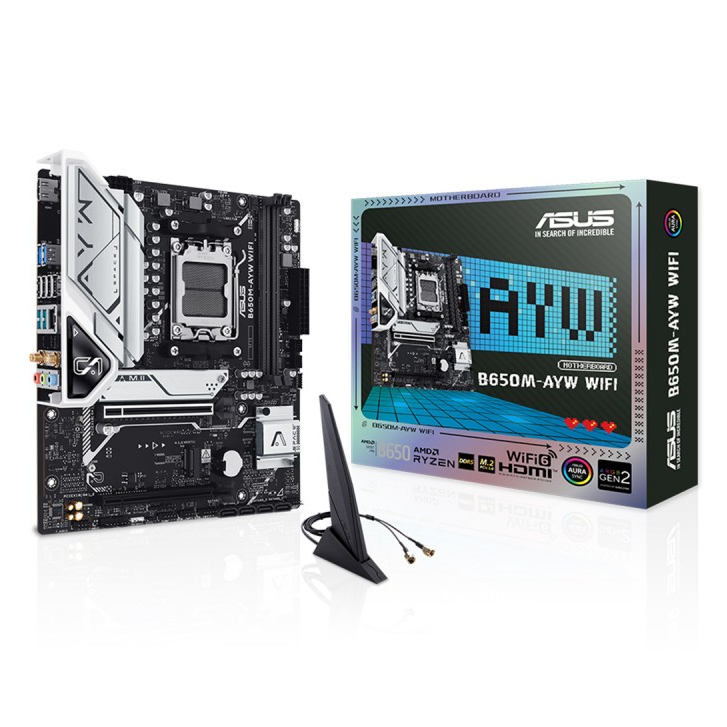 MAINBOARD (เมนบอร์ด) ASUS B650M-AYW WIFI - AMD SOCKET AM5 DDR5 MICRO-ATX