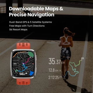 Amazfit Active 2 Square (Premium) 43mm Smartwatch พร้อมระบบGPS 5 ระบบดาวเทียม โหมดกีฬา160+ แบตนาน 19 วัน