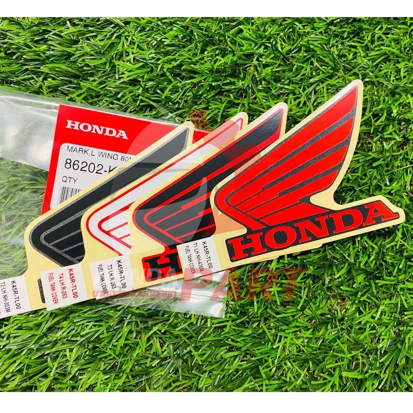 สติกเกอร์ เครื่องหมายปีกนก HONDA 80mm (ด้านซ้าย-ด้านขวา) แท้ศูนย์