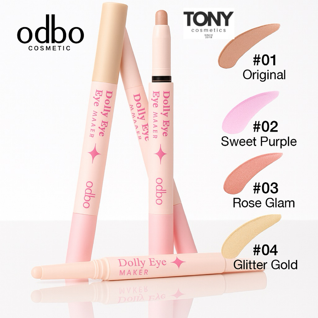 ODBO Dolly Eye Maker โอดีบีโอ ดอลลี่ อายเมคเกอร์ ปากกาวาดดอลลี่อาย ชิมเมอร์ ตากลมโต เขียนง่าย สีสวย ละมุน OD2036