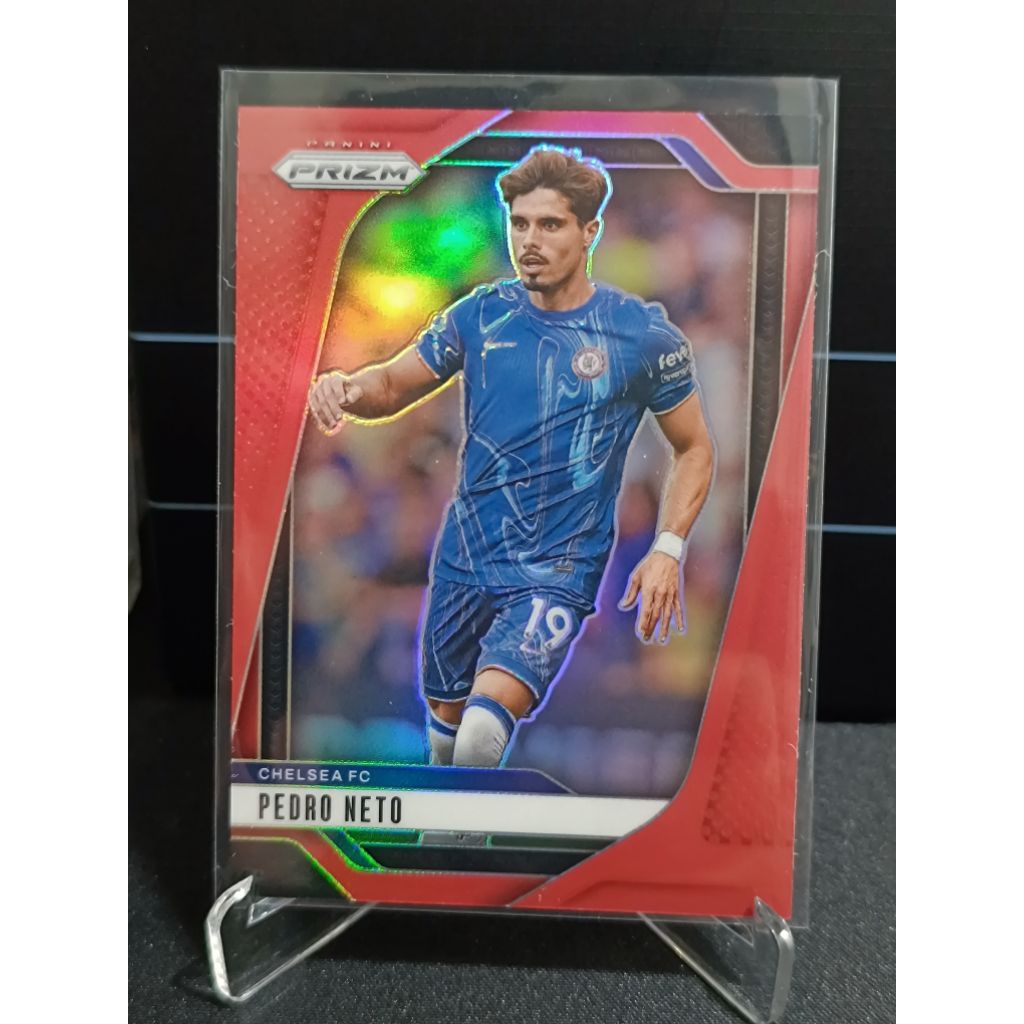 การ์ดฟุตบอล 2024-25 Panini Prizm Premier League Chelsea Pedro Neto Red Prizm /199