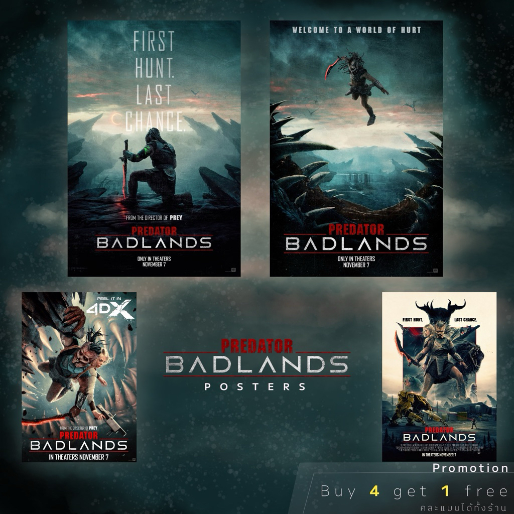 Poster Predator Badlands โปสเตอร์ พรีเดเตอร์ แดนเถื่อน