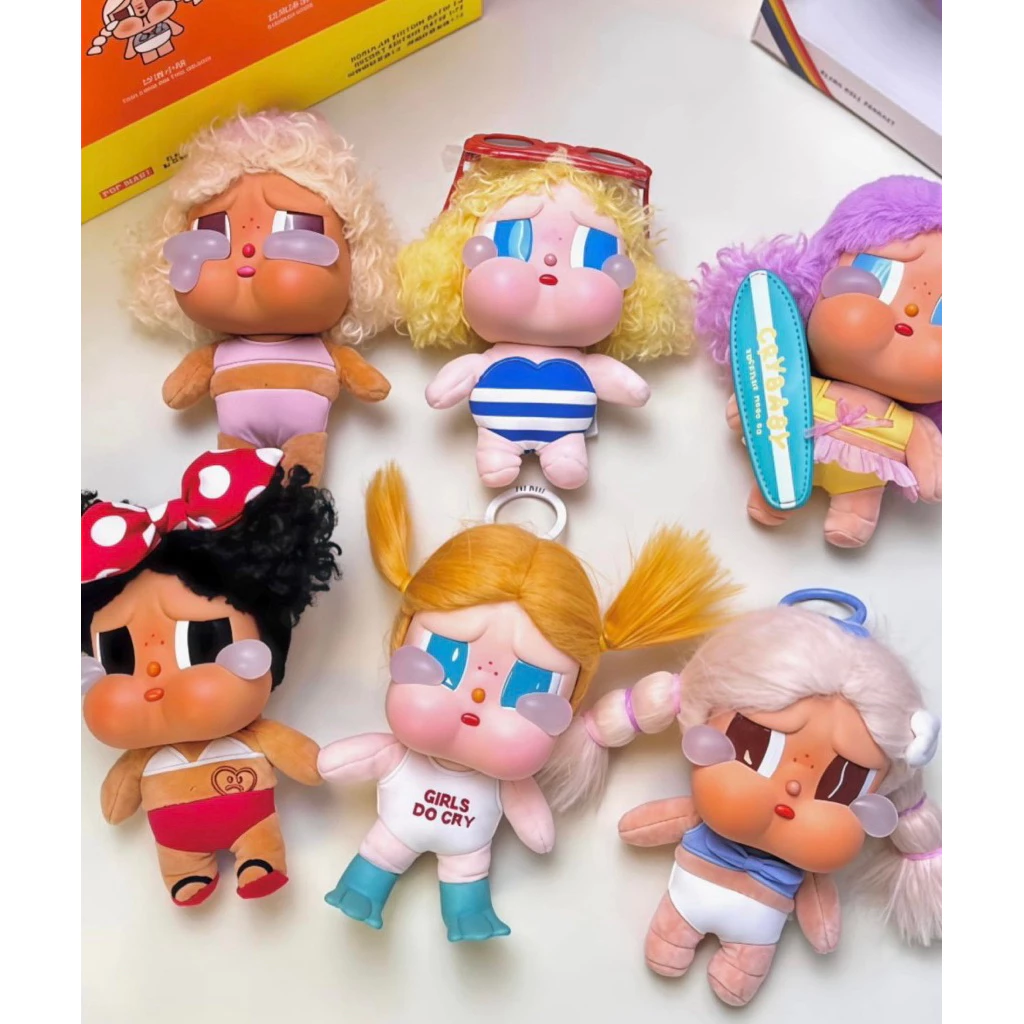 พร้อมส่งด่วน CRYBABY Vacation Mode On Series-Vinyl Plush Pendant Blind Box ของแท้100%