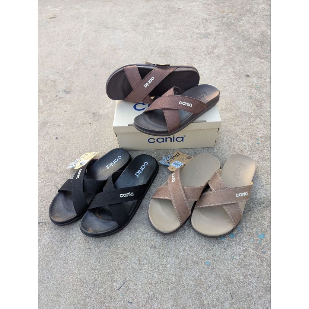 รองเท้าแตะ Cania รองเท้าหนังงานเย็บ คุณผู้ชาย ไซส์ 40---44
