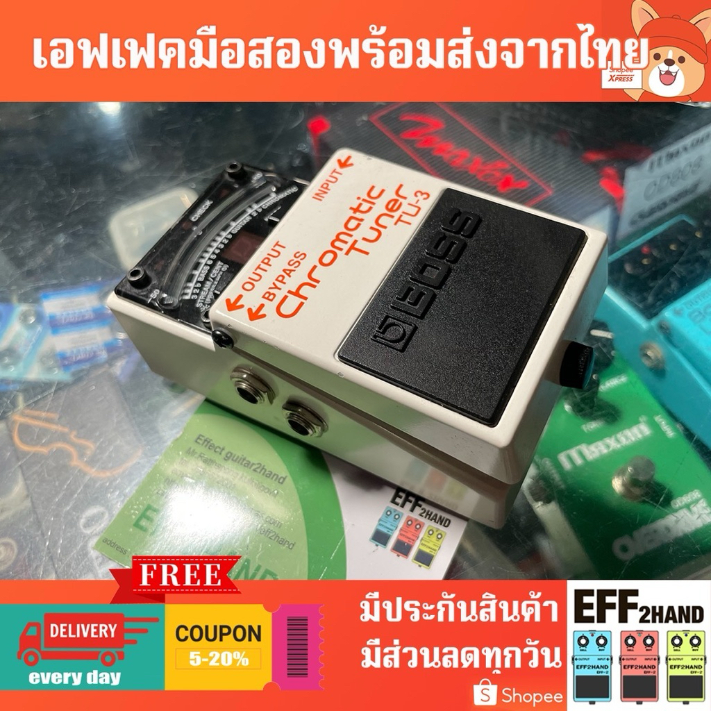 🎉เอฟเฟคกีต้าร์มือสอง🎉 (จัดส่งทันที) 🎸 Boss TU-3 Chromatic Tuner 🥁