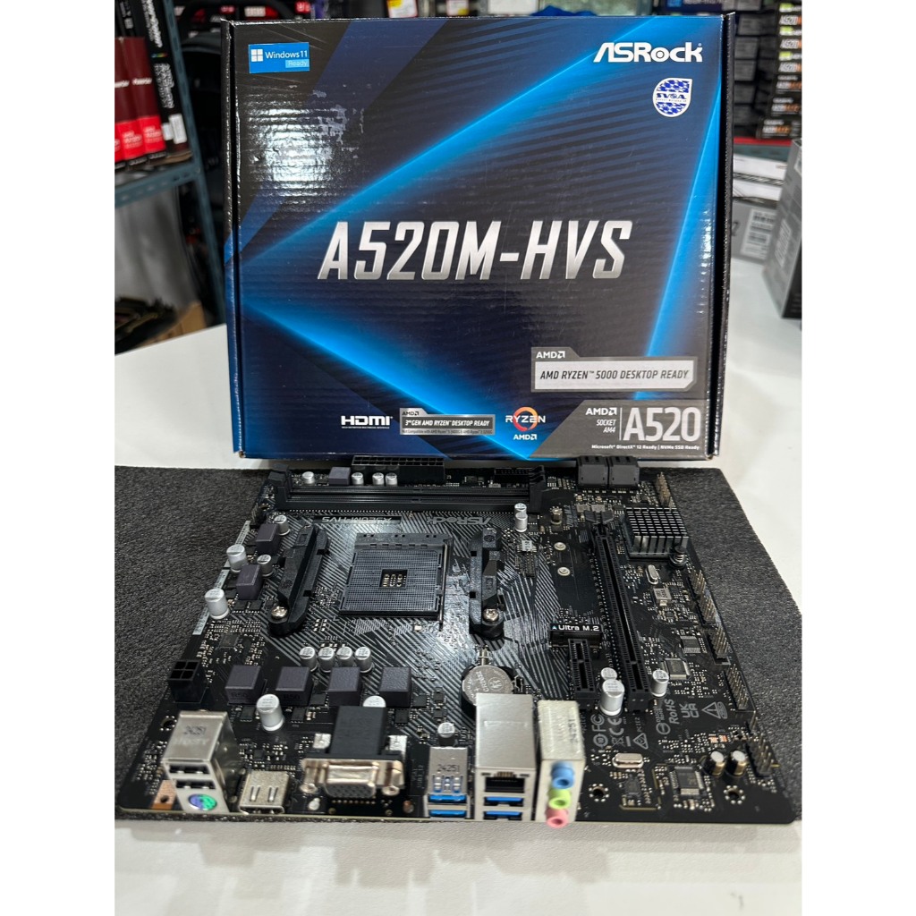 MAINBOARD (เมนบอร์ด) AM4 ASRock A520M-HVS