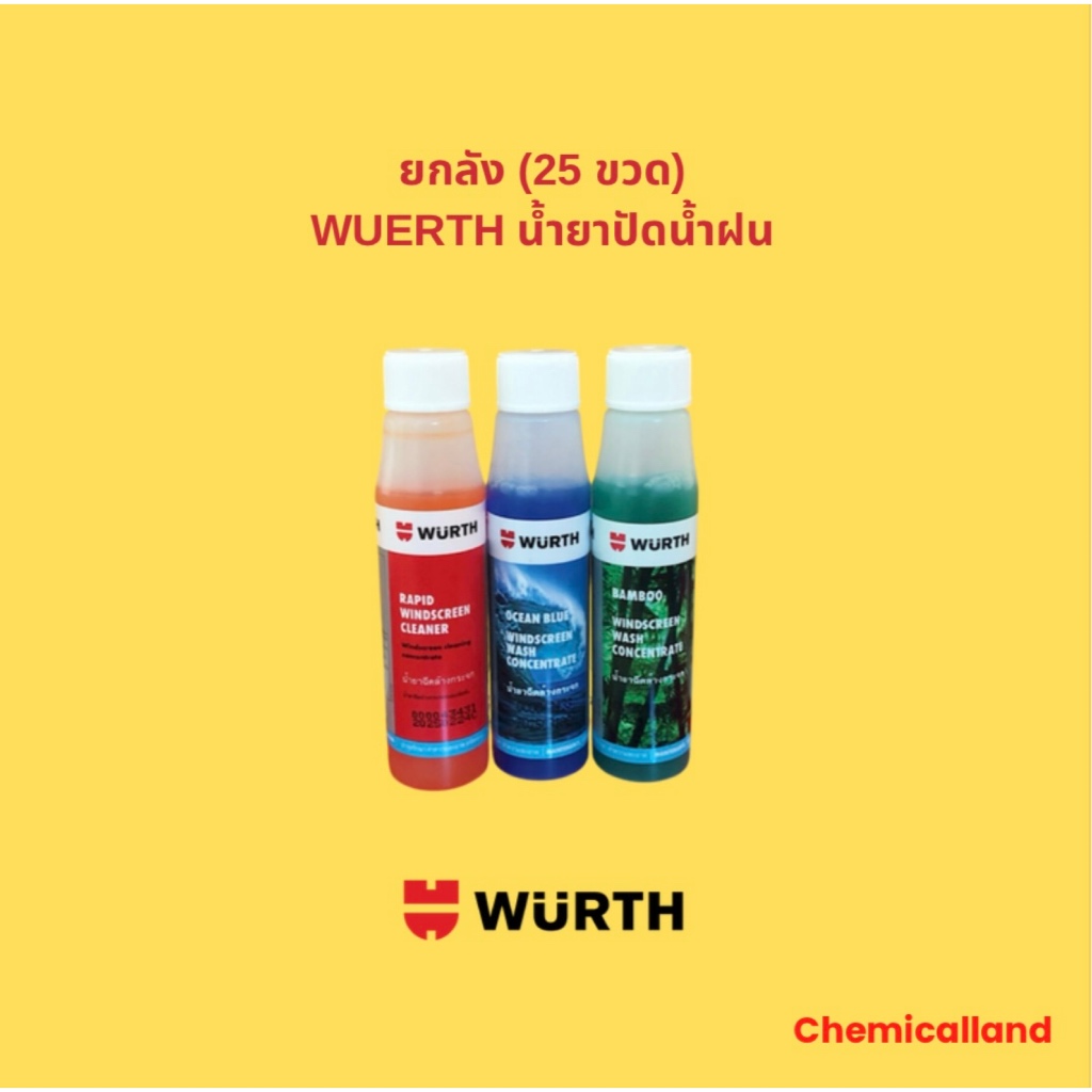 (ยกลัง) น้ำยาที่ปัดน้ำฝน Wurth น้ำยาฉีดกระจก น้ำยาเติมถังน้ำฉีดกระจก  32 ml. ยกลัง (25 ขวด)