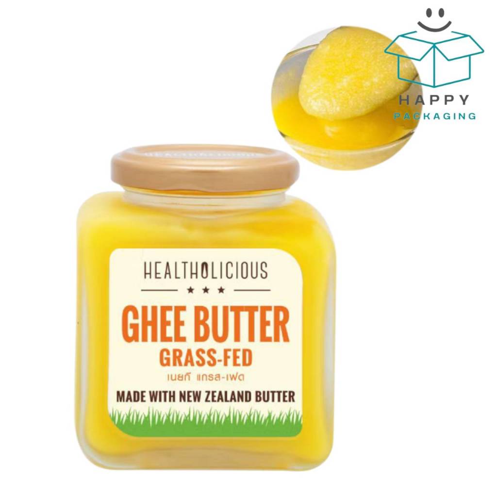 HEALTHOLICIOUS golden grass-fed ghee โกลเด้นกี จากนมวัวเลี้ยงตามธรรมชาติ จากนิวซีแลนด์ มีโอเมก้า 3,6
