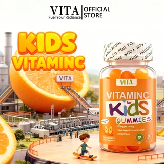 VITA Vitamin C Gummies วิตามินซี กัมมี วิตามินรวม วิตามินเด็ก อาหารเสริม บํารุงสมอง สุขภาพทางเดินอาหาร ปกป้องเหงือก60Pcs