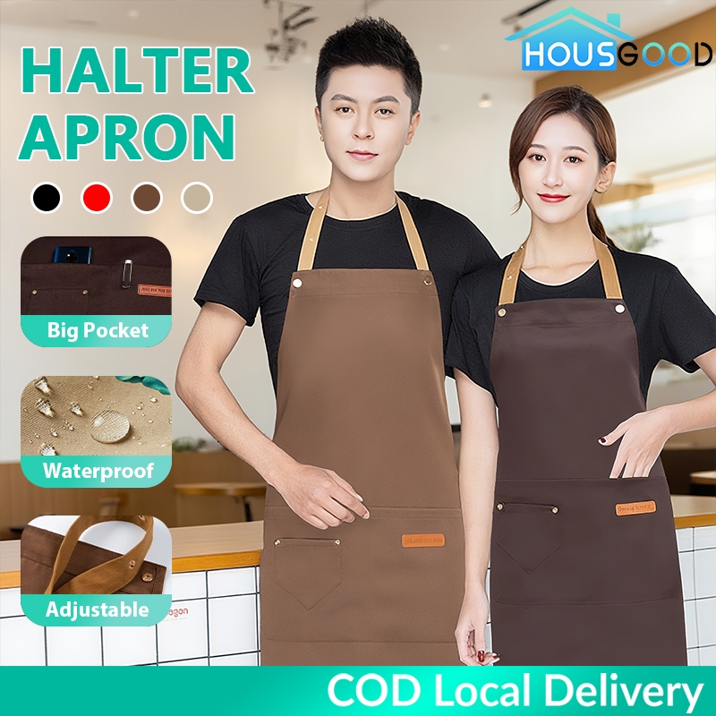 ผ้ากันเปื้อนกันน้ํา กันเปื้อน ผ้ากันเปื้อนผู้หญิง ร้านกาแฟคนงานชุดทํางานผ้ากันเปื้อนครัวเรือนปนเปื้อนผ้ากันเปื้อนครัว