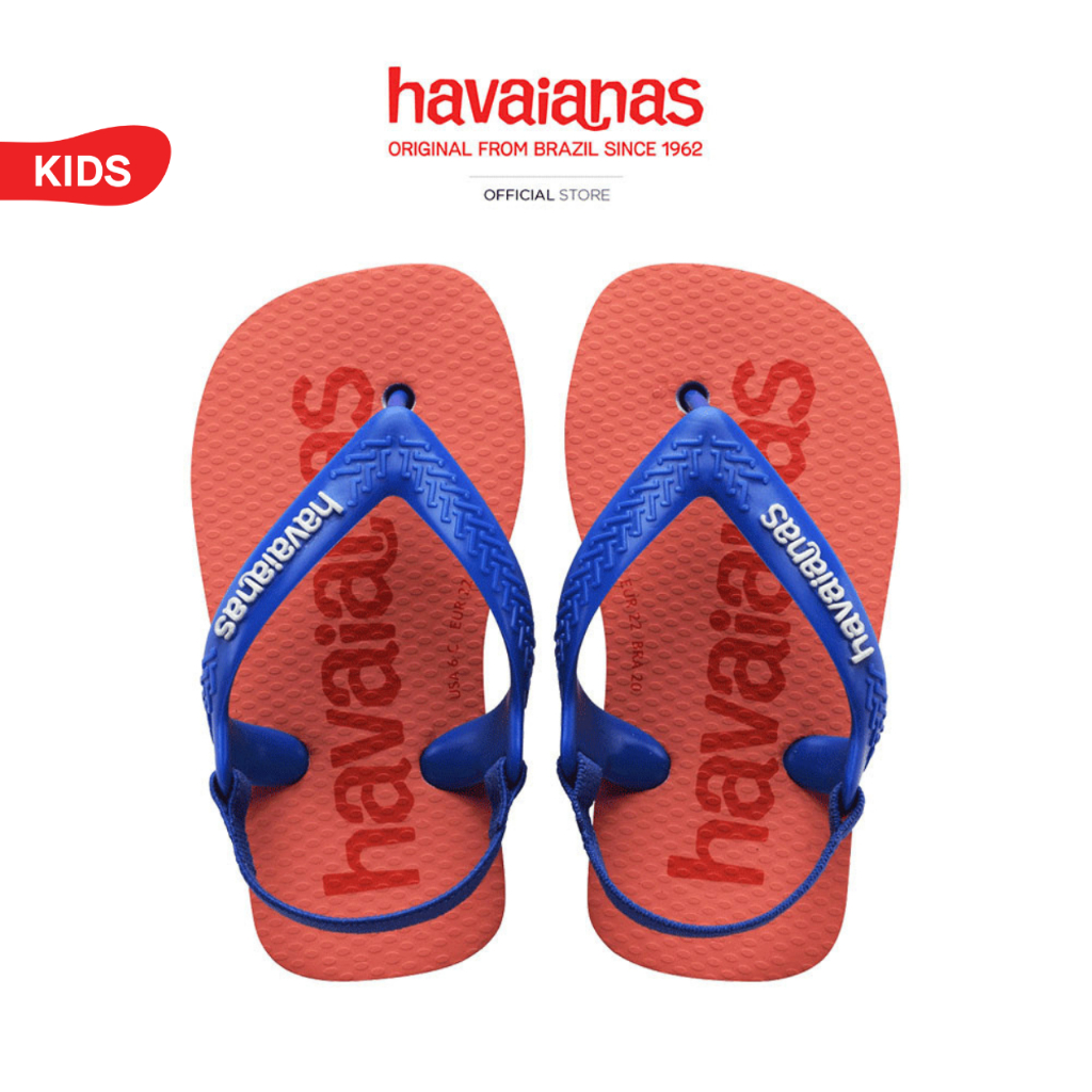 HAVAIANAS รองเท้าแตะเด็ก Baby Logomania Flip Flops BLUE 41457953771B_F3BLXX