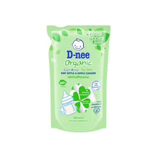 D-nee ดีนี่ ผลิตภัณฑ์ล้างขวดนมเด็ก ออร์แกนิค ถุงเติม 550 มล. x1, สีเขียว