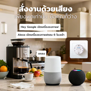 Shelly Plug S MTR Gen3 สมาร์ทปลั๊ก WiFi Bluetooth รองรับ Matter วัดไฟ ไฟ LED ใช้กับ Google Home Alexa