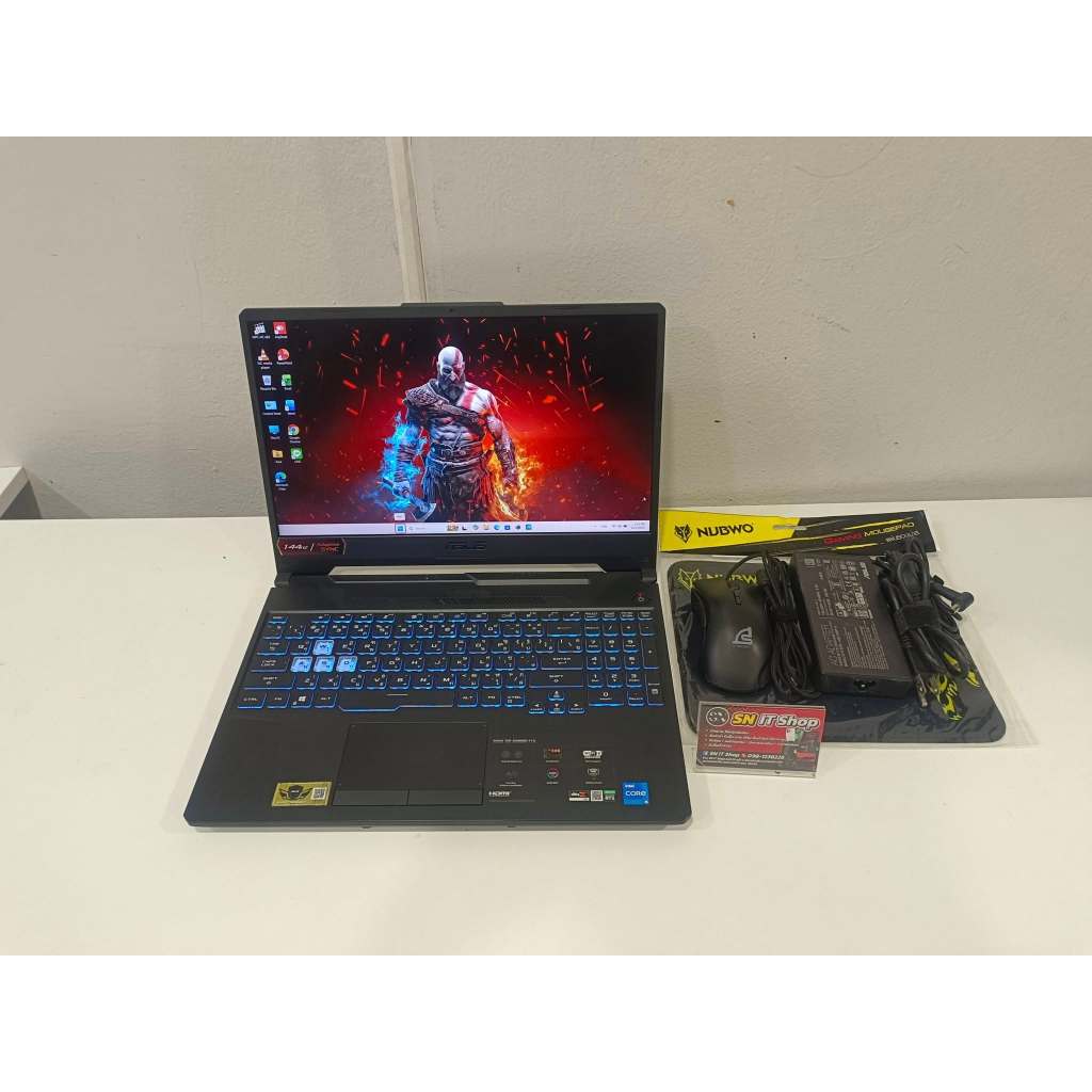 ASUS TUF F15 FX506HE-HN003T (มือสอง) สเปค Intel Core i5-11400H RAM 8GB SSD M.2 512GB การ์ดจอ NVIDIA 