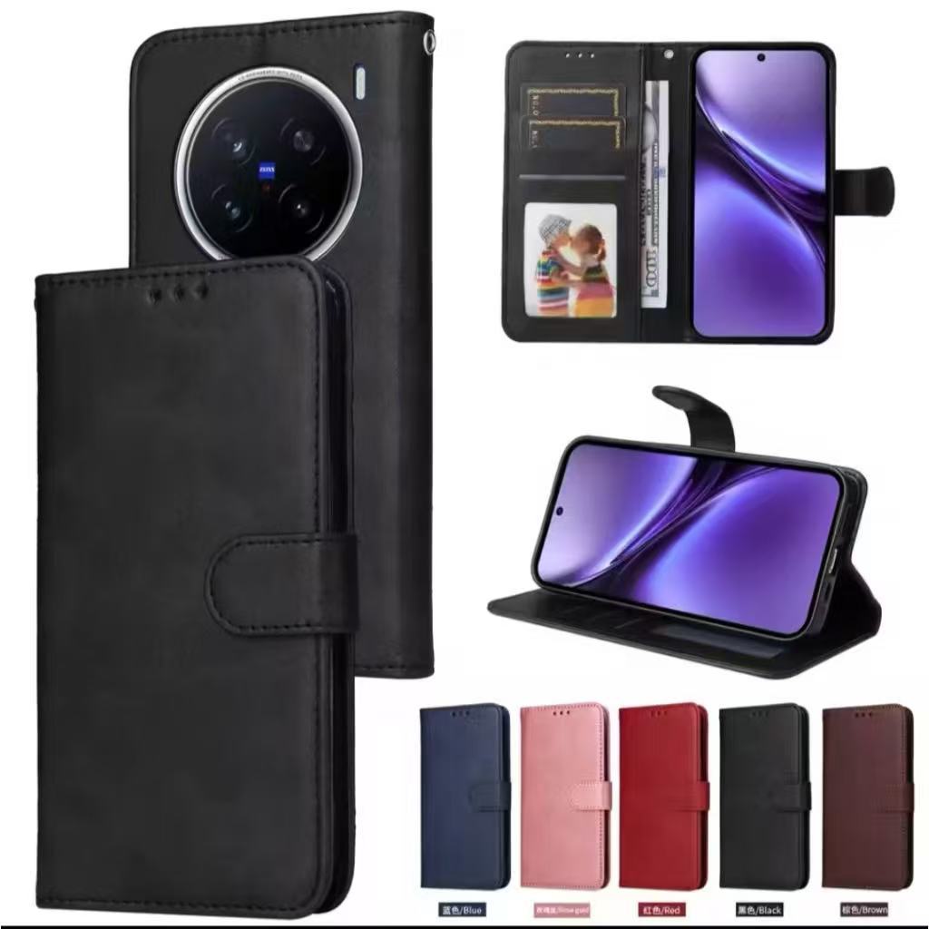 เคสฝาพับ ล็อค แถมสาย สำหรับ Vivo X200 Pro S1 S1Pro V5plus V7plus  มีแม่เหล็ก