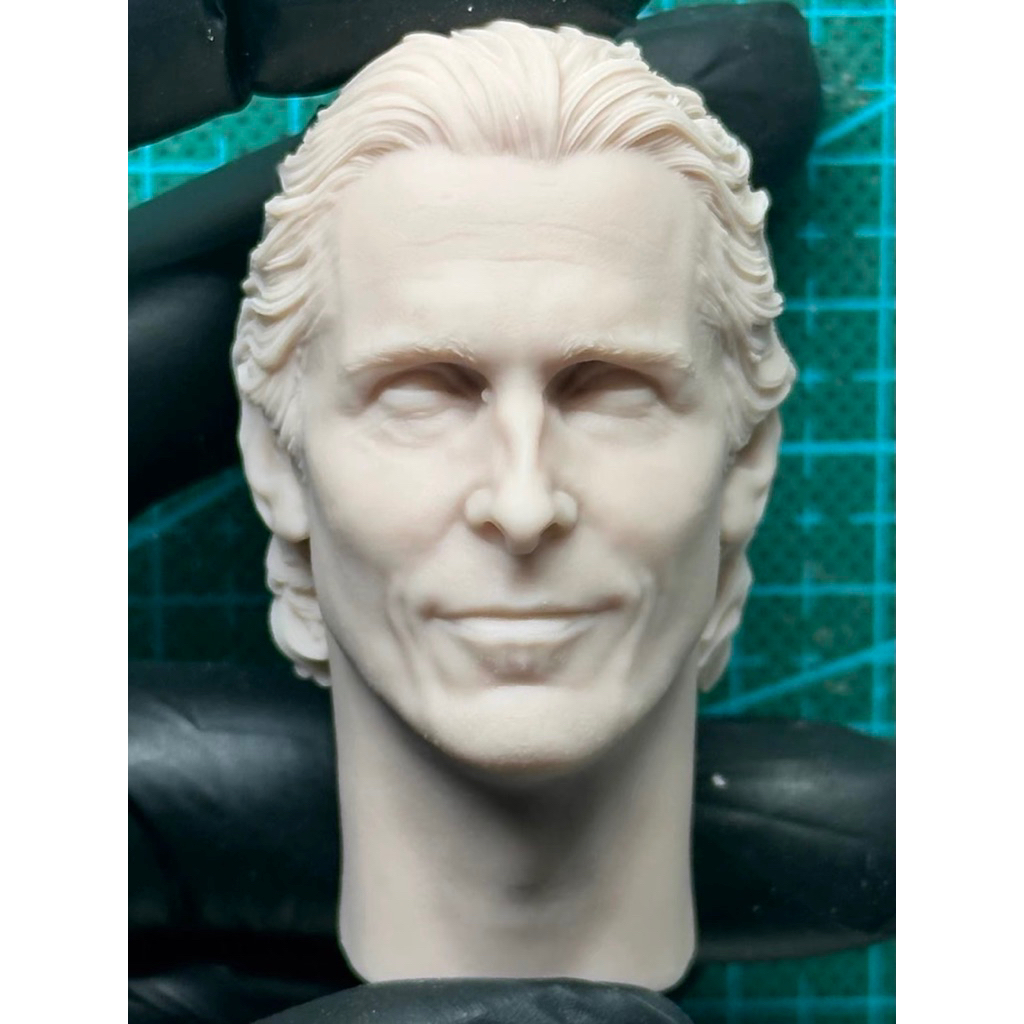 Unpainted  head sculpt 1/6 bruce wayne bale คุณภาพสูง