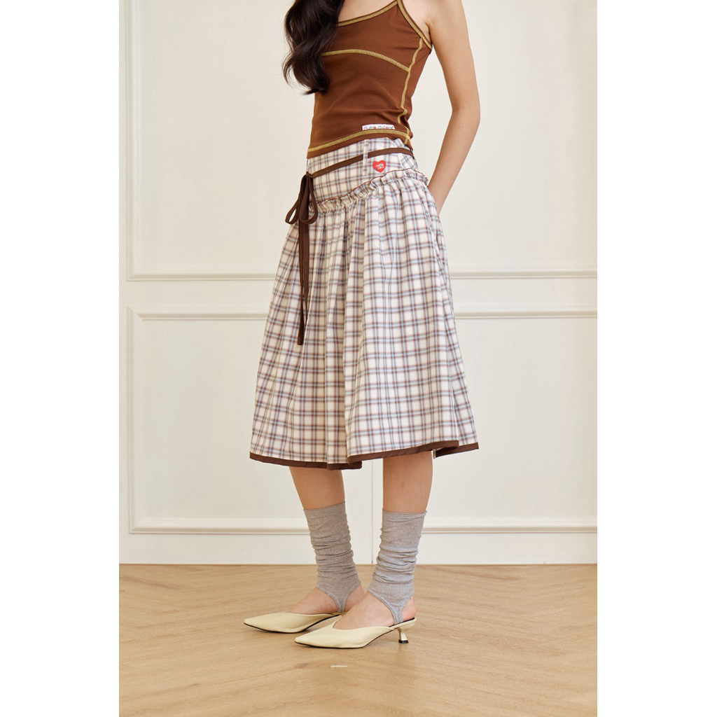 Cutie.Colors Mika Skirt กระโปรงระบายผูกโบว์