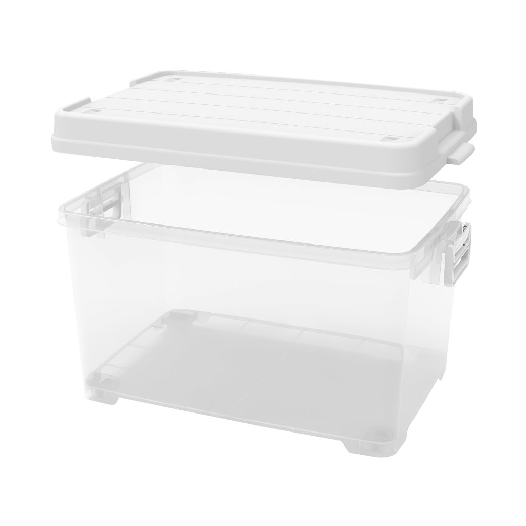 กล่องอเนกประสงค์พร้อมล้อและฝาล็อก 60 ลิตร Flora KASSA HOME รุ่น JCJ-5116-2 ขนาด 42 x 63 x 34 ซม. - รูปที่ 2