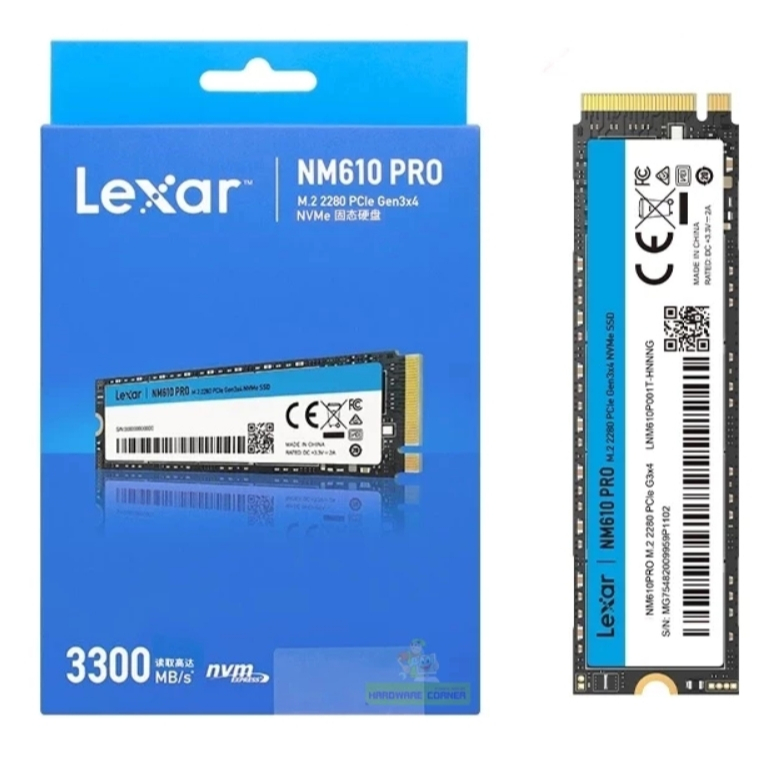500 GB SSD (เอสเอสดี) LEXAR NM610 PRO - PCIe 3x4 NVMe M.2 2280 สินค้ามือ 1