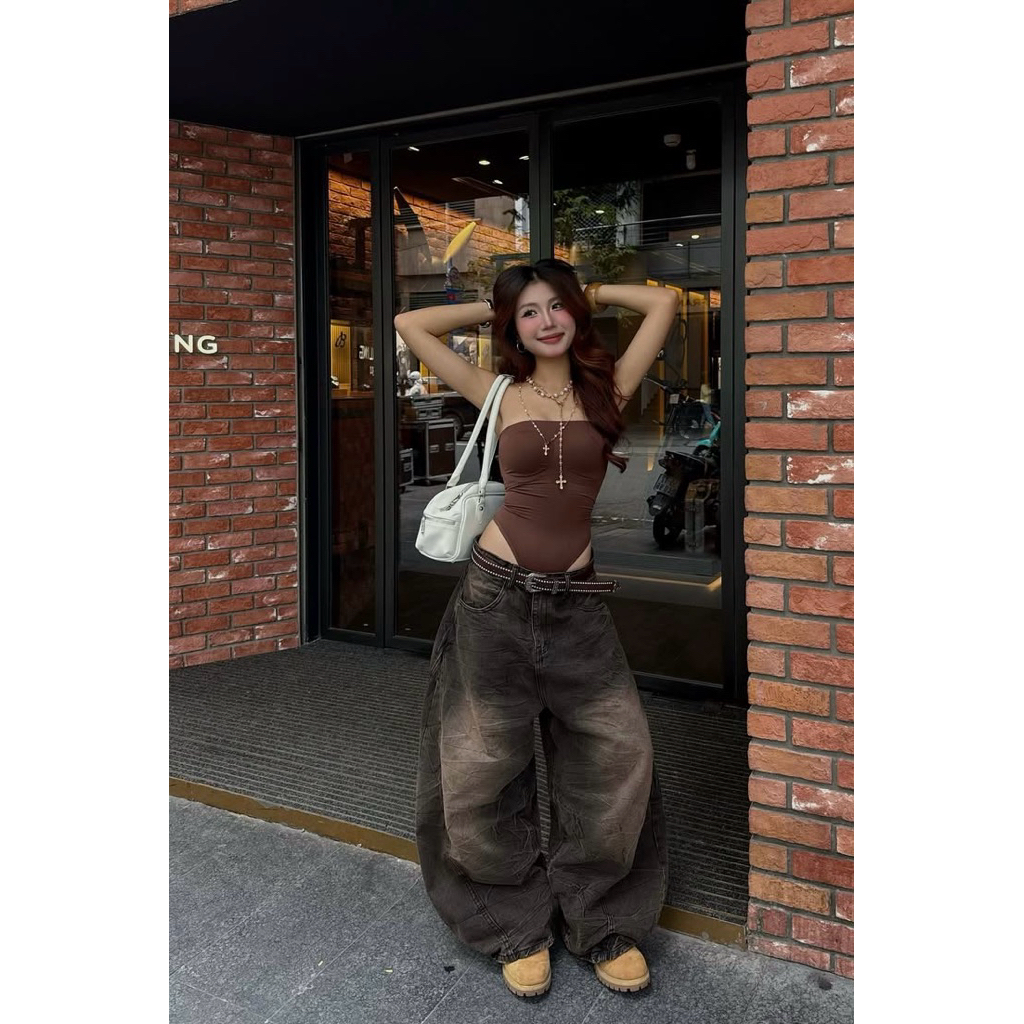 Pre-order (14-20days) แบรนด์เวียดนาม 🇻🇳 Haven Studio-Loose Fit Denim Pants💙🤎