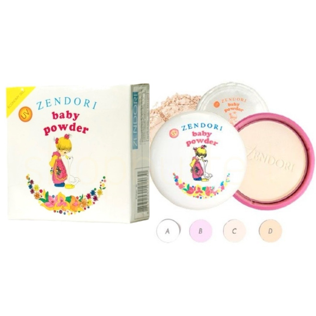 แป้งเซนโดริ เบบี้ พาวเดอร์ Zendori Baby Powder ( 1 ตลับ ) มีให้เลือก 4 สี