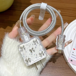 เคสซิลิโคน 3D น่ารัก ฝาครอบป้องกันตัวชาร์จ สําหรับเครื่องชาร์จแอปเปิ้ล 18/20w ที่ชาร์จ iphone เคสม้วนเก็บสายเคเบิล