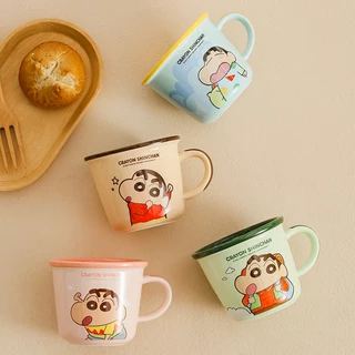 【ของแท้】Shinchan ชินจัง แก้วเซรามิก 340ml แก้วกาแฟลายน่ารัก พร้อมกล่องของขวัญ ของขวัญวันเกิด