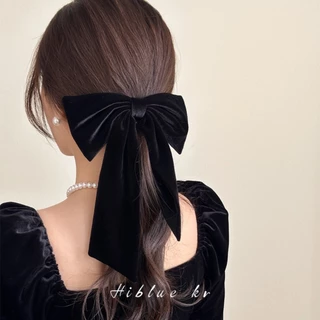 ในไทย💖กิ๊บหนีบผมโบว์ รูปดอกคามิเลีย ประดับมุก สีดำ ย้อนยุคสไตล์เกาหลี สำหรับผู้หญิง เครื่องประดับผมแฟชั่น.COD
