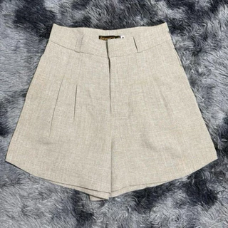 กางเกงขาสั้นทรงบาร์บี้ผ้าโซดา ปลายขาโค้งเว้า สาวอวบใส่ได้ S-3XL
